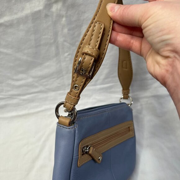 Retro St. Johns Bay Genuine Leather Small y2k Shoulder Bag With Zip Pocket - Picture 11 of 14